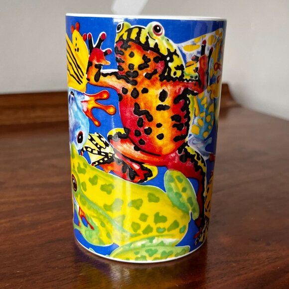 Dunoon "Caribbean" Frog Mug Jane Brookshaw Scotland Vintage Stoneware Coffee Cup - Picture 3 of 10
